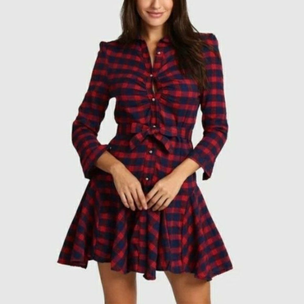 Plaid Swing Mini Dress  S - Picture 2 of 14